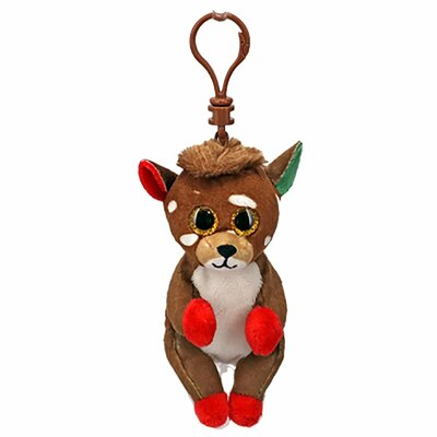 Ty Beanie Boo's Clip Christmas Juno Reindeer 7cm