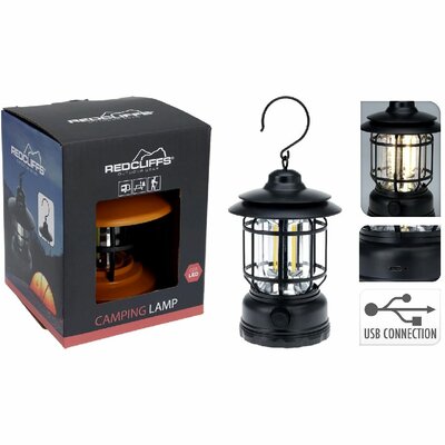 Camping Lamp Usb Rechargeable Black