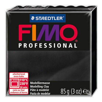 Fimo Professional Boetseerklei Zwart, 85 gram