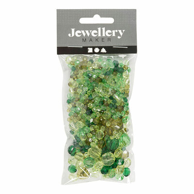 Facetkralen Mix Groen Glitter, 45 gram