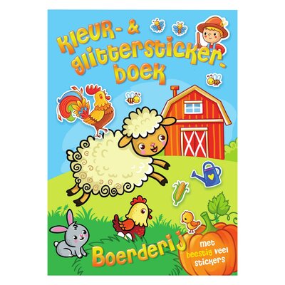 Kleur- & Glitter Stickerboek Boerderij