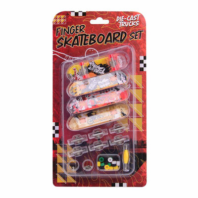 Vingerskateboard Set, 4dlg.