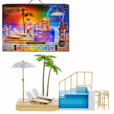 Rainbow High Color Change Pool And Beach Club Set