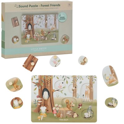 Little Dutch Forest Friends Geluidenpuzzel FSC