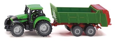 Siku tractor met universele mest zaaier  1:87