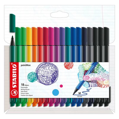 STABILO PointMax Fineliners, 18st.