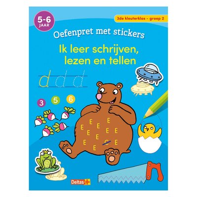 Oefenpret met Stickers - Schrijven, Lezen, Tellen (5-6 jaar)