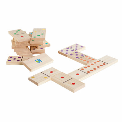 BS Toys Mega Houten Domino Spel, 28dlg,.