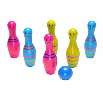 BS Toys Houten Bowlingset Skittels Junior, 7dlg.