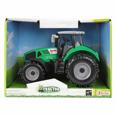 Tractor met Frictie Groen, 19cm