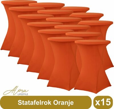 Statafelrok oranje 80 cm per 15