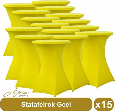 Statafelrok geel 80 cm per 15