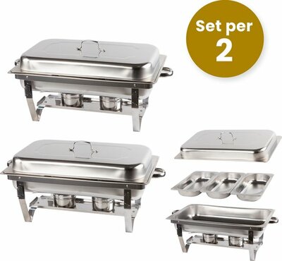 Alora Chafing Dish chrome 3 bakken per 2