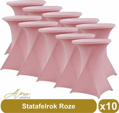 Statafelrok roze 80 cm per 10