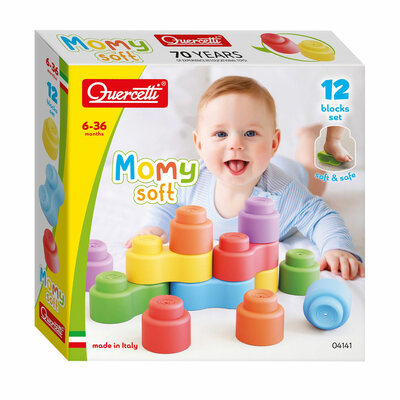 Quercetti Momy Soft Bouwblokken, 12dlg.