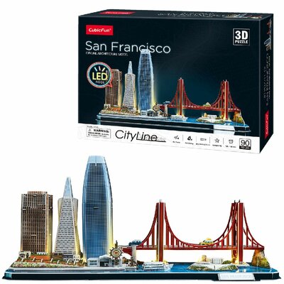 3d Puzzel City Line San Francisco LED