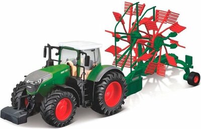 Bburago Tractor Fendt 1050 Vario Met Schudmachine 18-31665