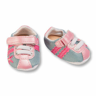 Heless Poppen Schoenen blauw / rose sneakers 38/45 Cm