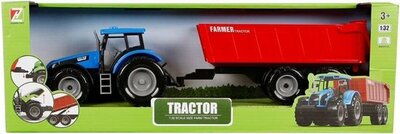 Van Manen Tractor Met Aanhanger Junior 1:32 40 Cm Blauw 2-delig