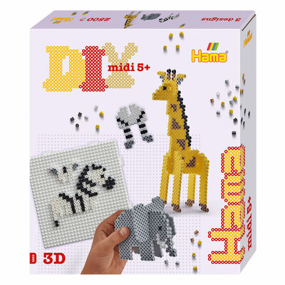 Hama Strijkkralenset Cadeau Box - 3D Safari