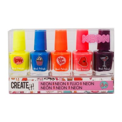 Create it! Beauty Nagellak Neon, 5st.