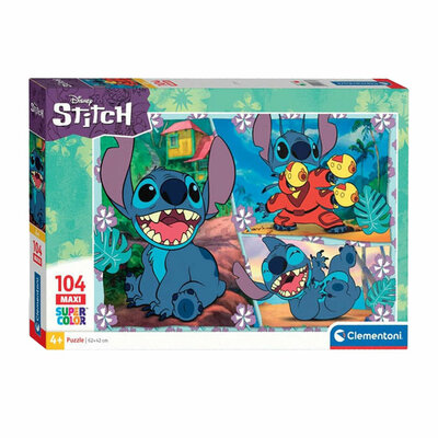 Clementoni Legpuzzel Super Color Maxi Disney Stitch, 104st.