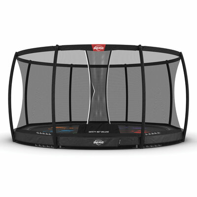 BERG trampoline Elite InGround 430 GrijsLevels + Safety Net Deluxe