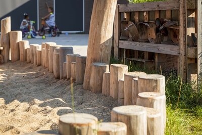 Robinia Zandbakrand palissade voor openbaar gebruik